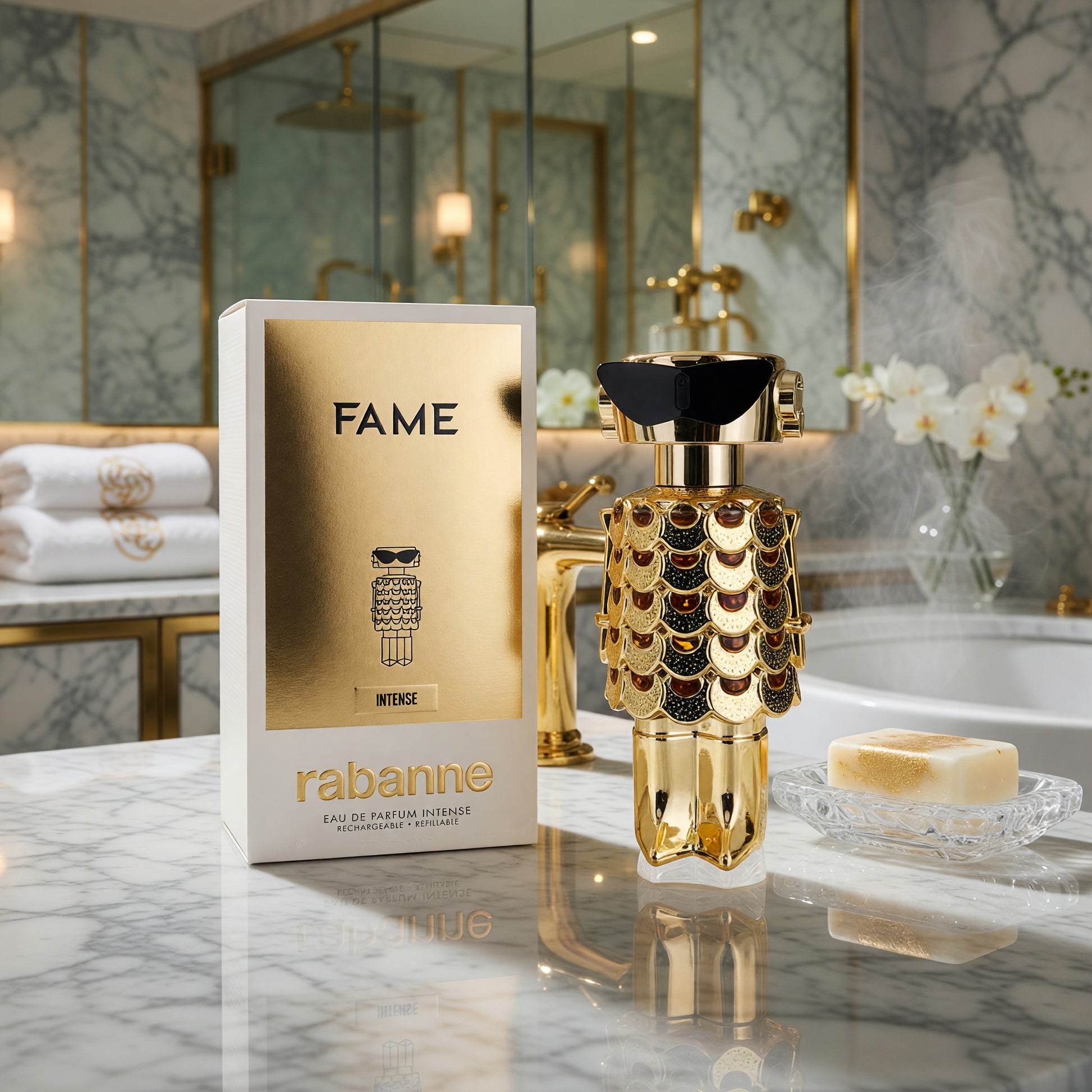 Fame Intense by Paco Rabanne, 2.7 oz EDP Spray Refillable for Women