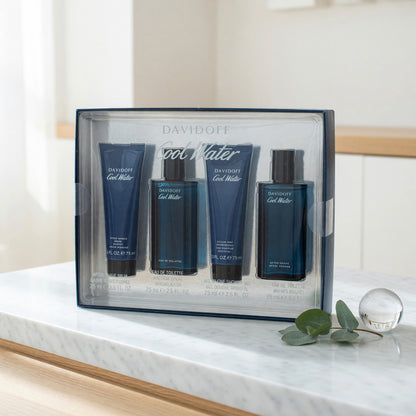 Cool Water by Davidoff, 4 Piece Gift Set for Men