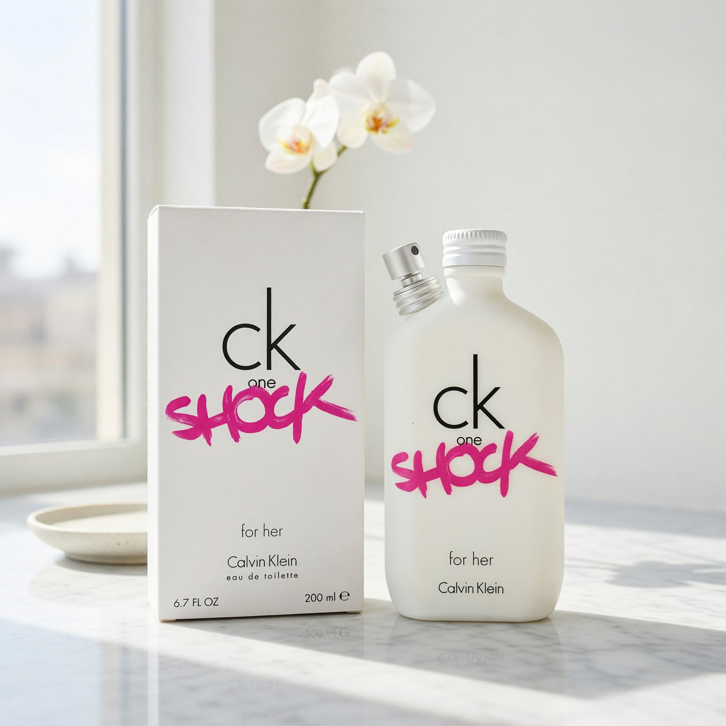 CK One Shock by Calvin Klein, 6.7 oz EDT Spray for Women