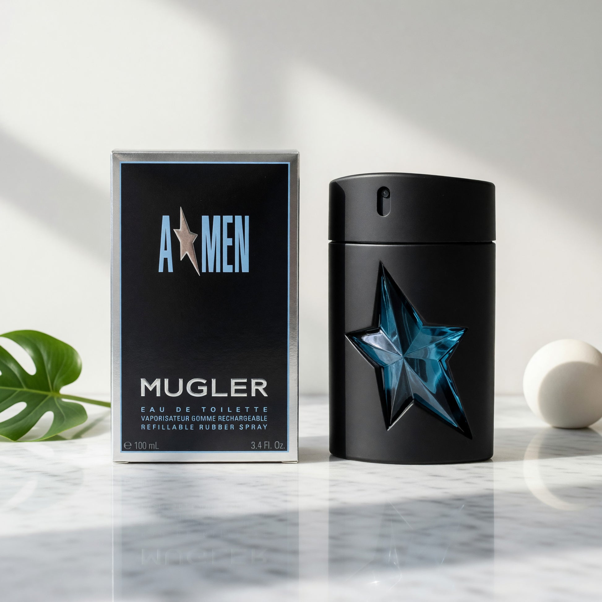 Angel by Thierry Mugler, (A*men) 3.4oz EDT Refillable Rubber Spray men