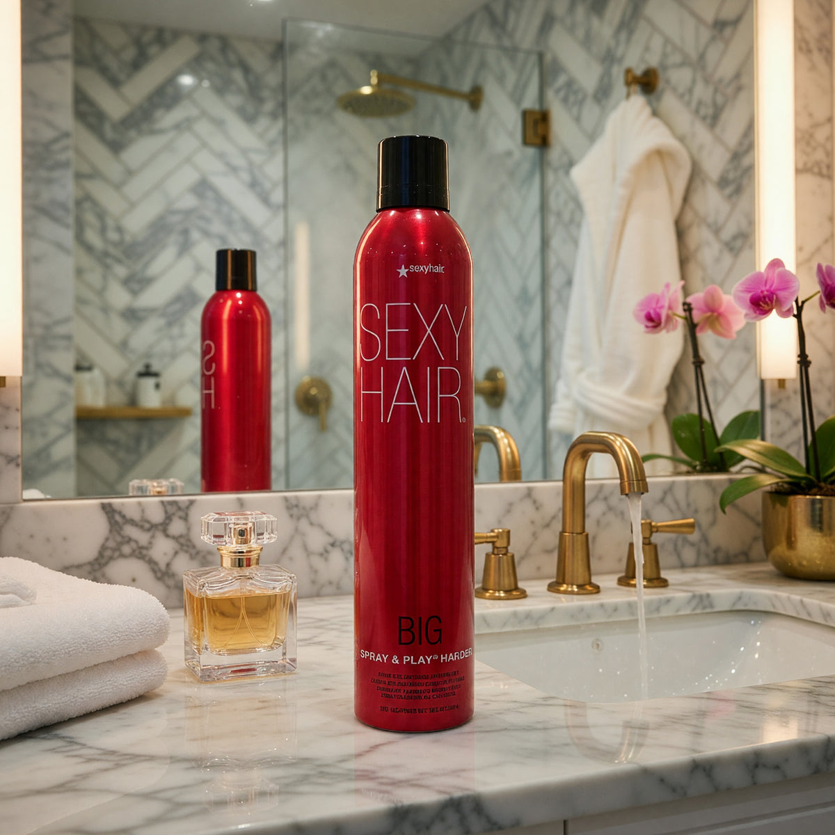 Big Spray & Play Harder by Sexy Hair, 10 oz Firm Hairspray  