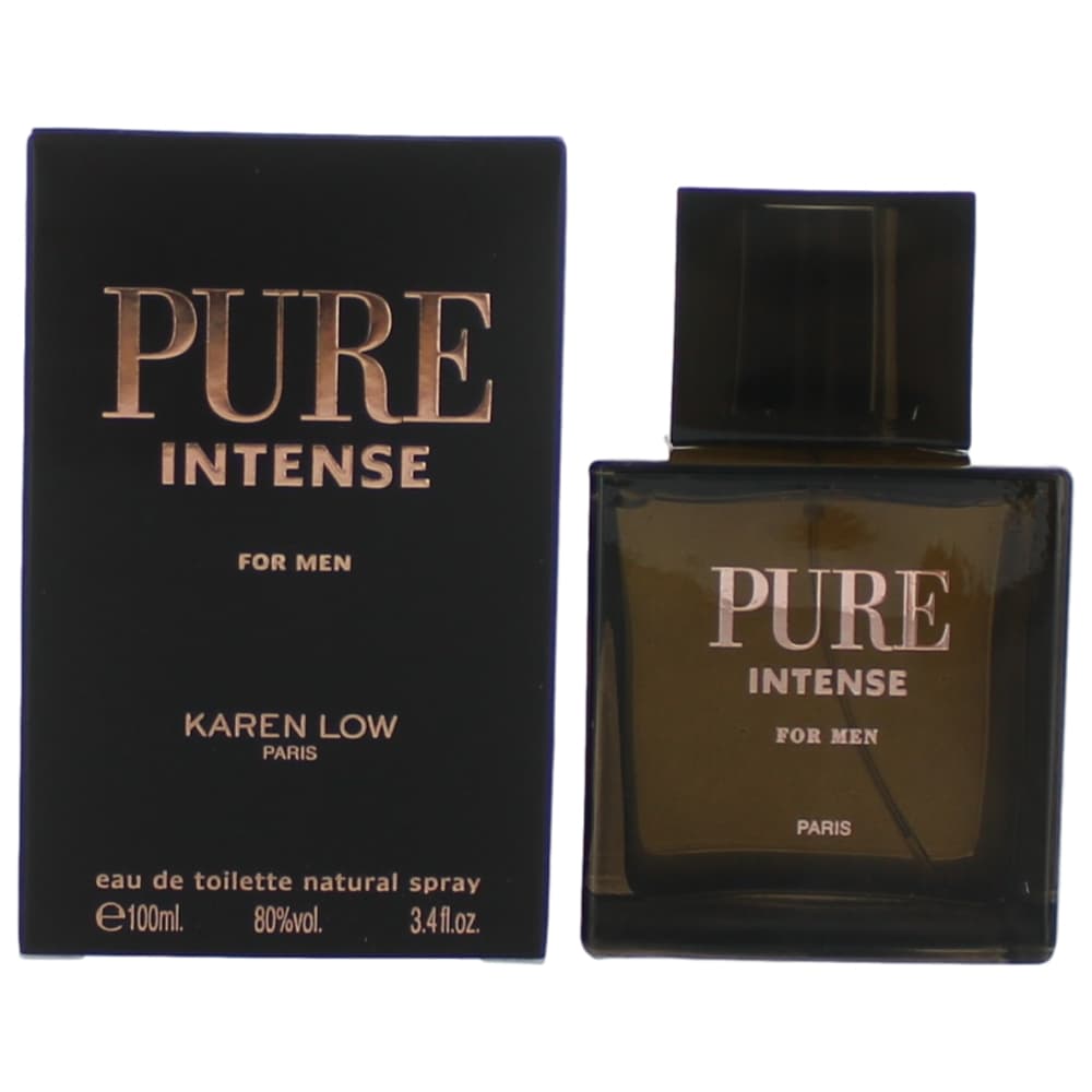 Pure Intense by Karen Low, 3.4 oz EDT Spray for Men