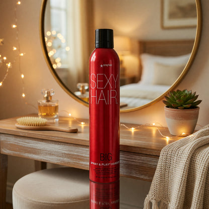 Big Spray & Play Harder by Sexy Hair, 10 oz Firm Hairspray  