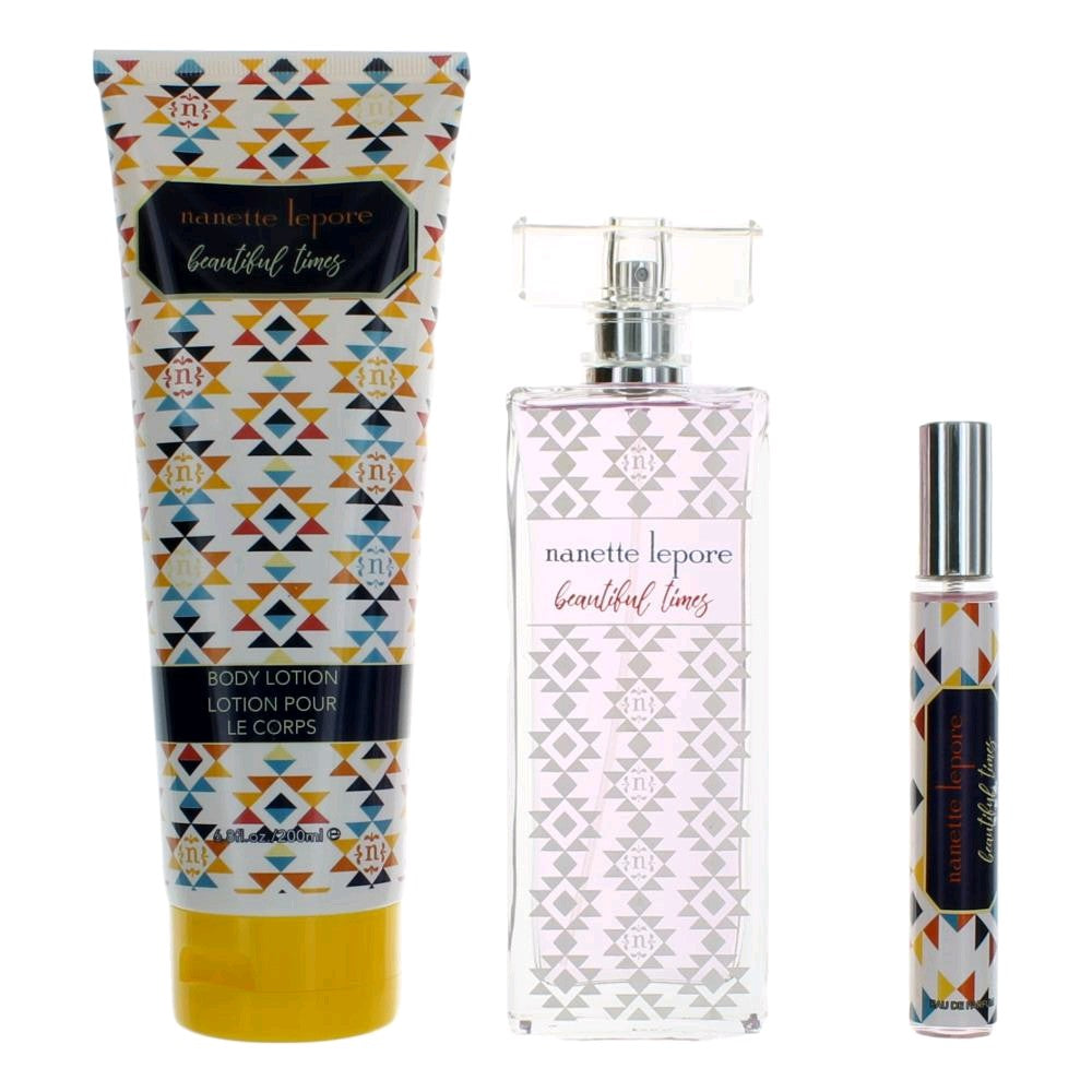 Beautiful Times by Nanette Lepore, 3 Piece Gift Set for for Women