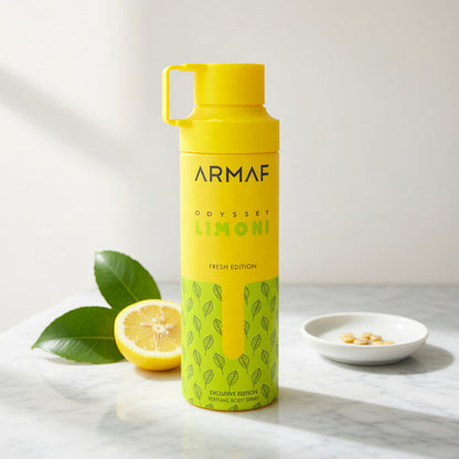 Odyssey Limoni Fresh Edition by Armaf, 6.8 oz Body Spray for Men 