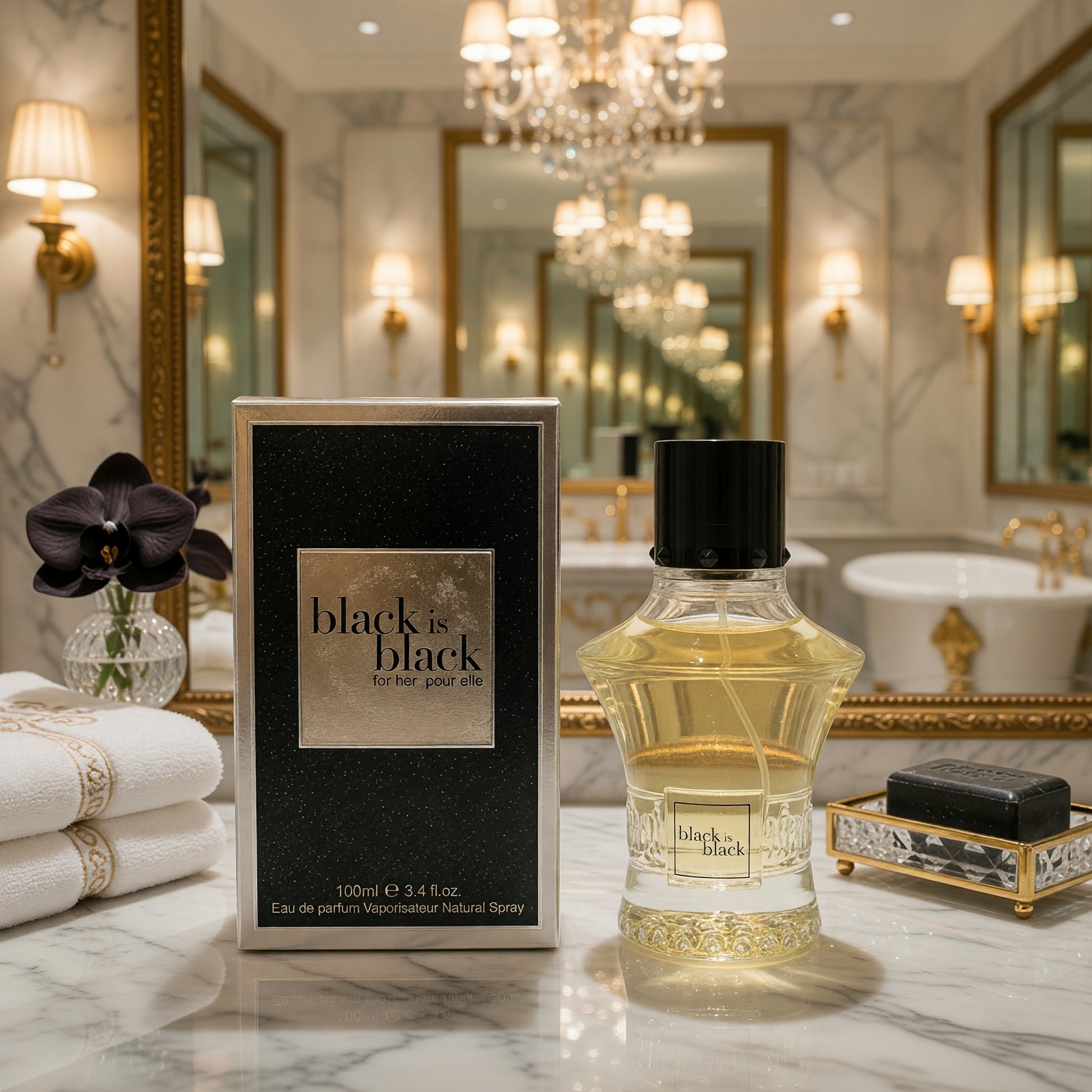 Black is Black for Her by NuParfums, 3.4 oz EDP Spray for Women