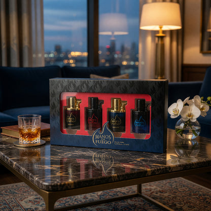 Manos De Fuego by Manos De Fuego, 4 Piece Coffret for Men