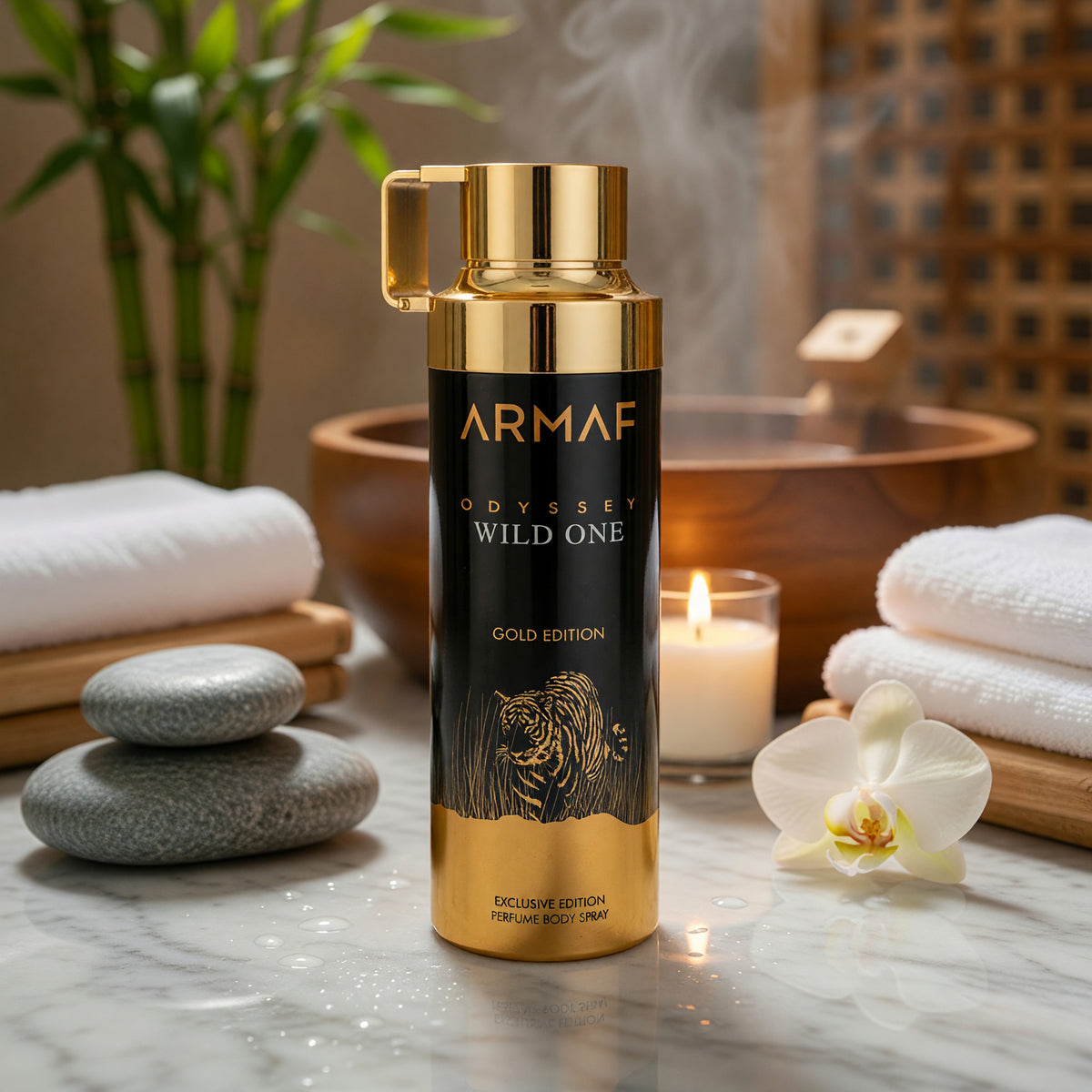 Odyssey Wild One Gold Edition by Armaf, 6.8 oz Body Spray for Men