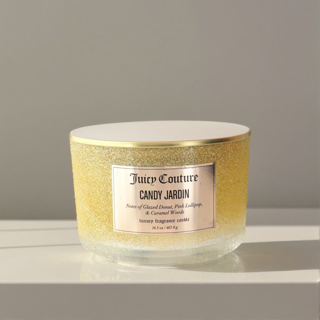 Juicy Couture 16.5 oz Soy Wax Blend 3 Wick Candle - Candy Jardin 