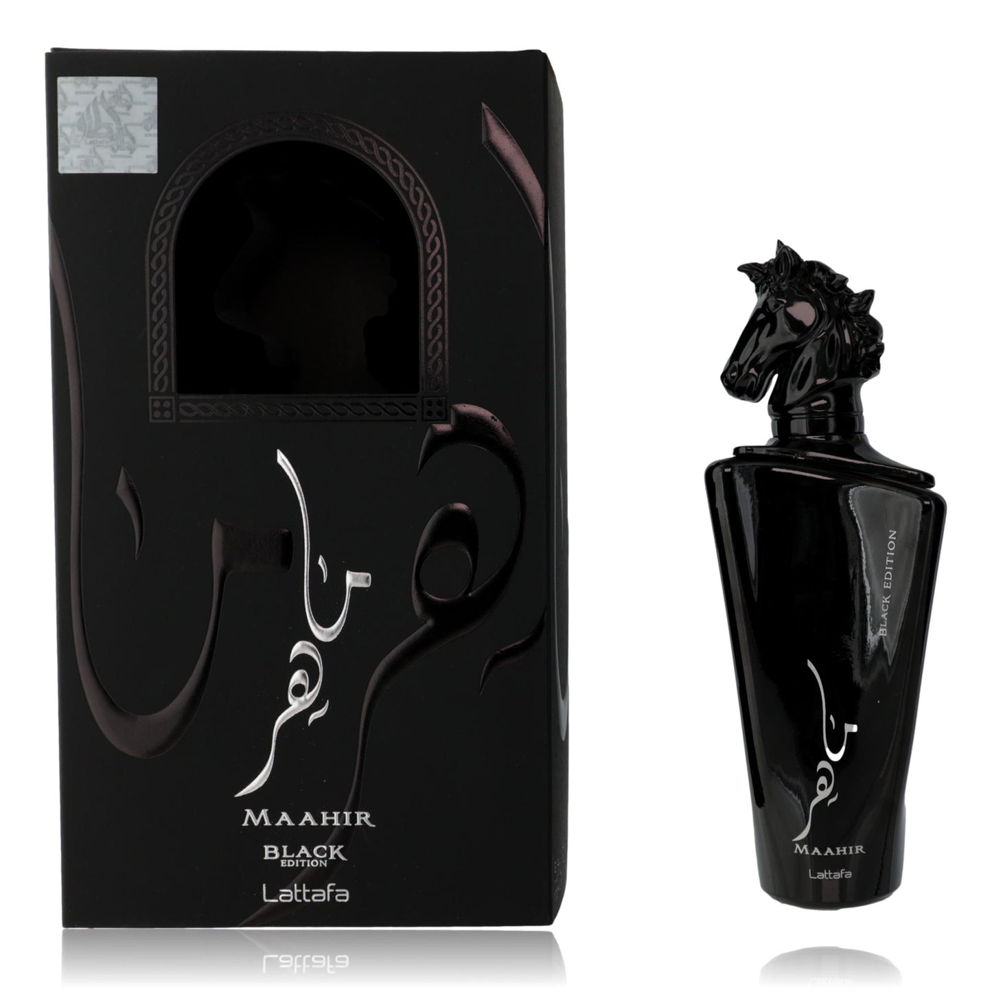 Maahir Black Edition by Lattafa, 3.4 oz EDP Spray for Unisex