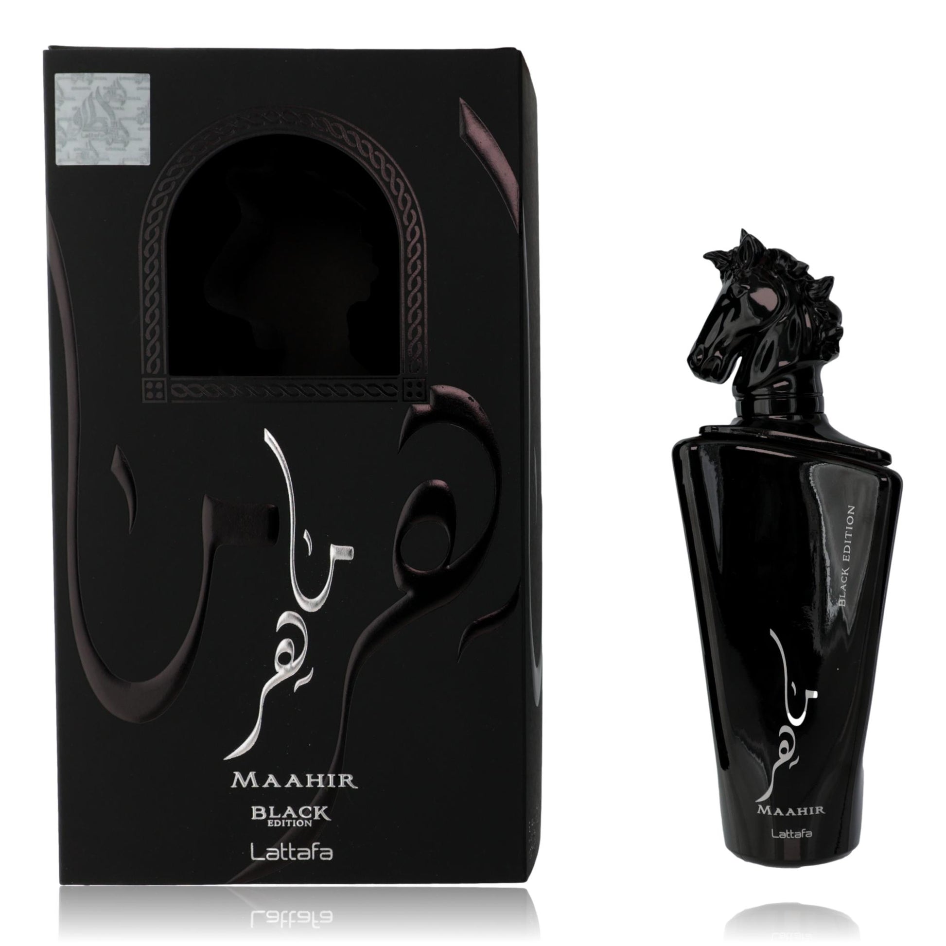 Maahir Black Edition by Lattafa, 3.4 oz EDP Spray for Unisex