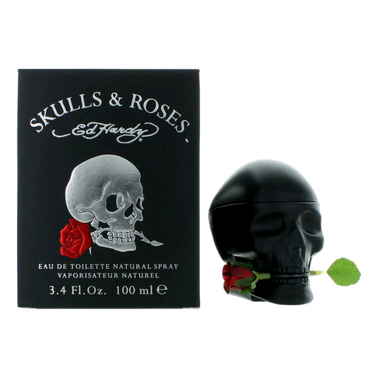Ed Hardy Skulls and Roses by Ed Hardy, 3.4 oz EDT Spray for Men