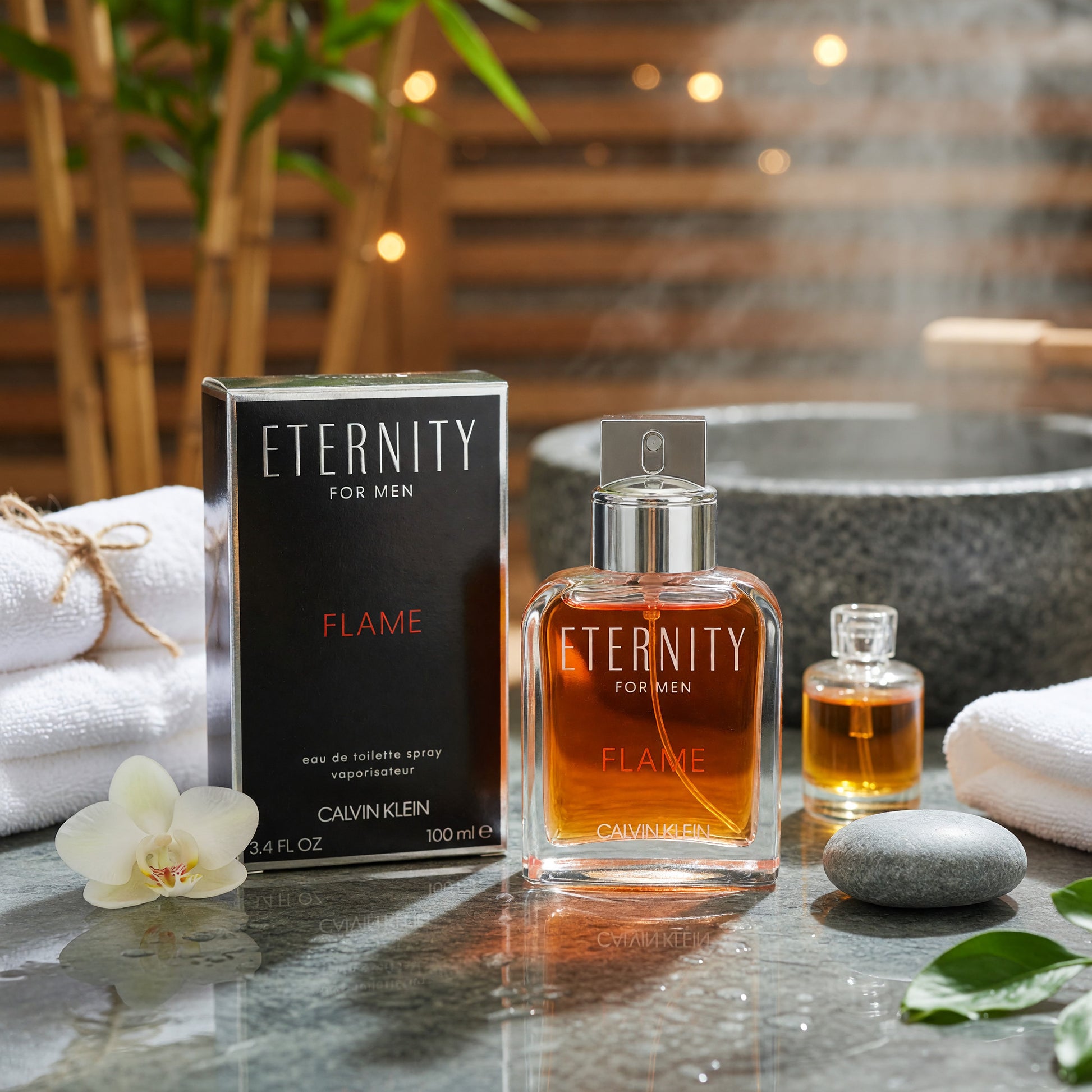 Eternity Flame by Calvin Klein, 3.4 oz EDT Spray for Men