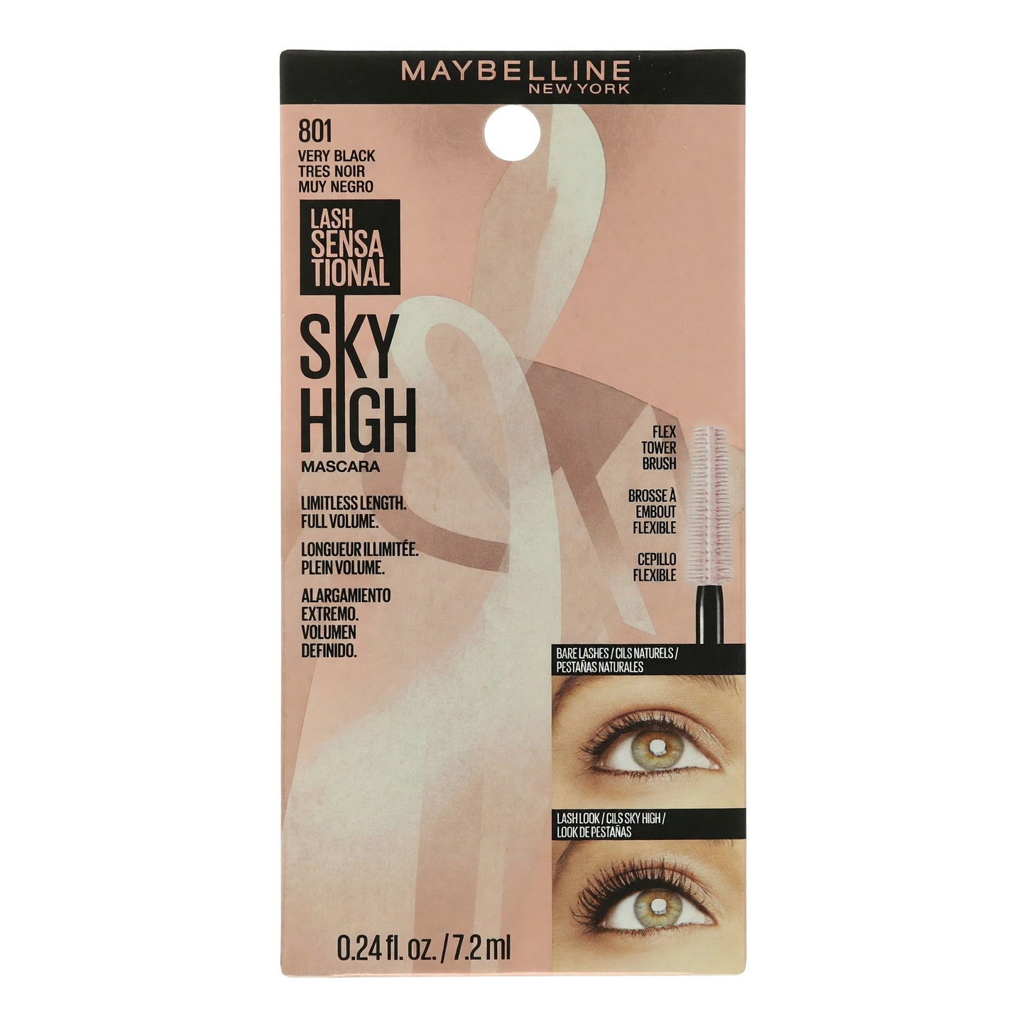 Maybelline Lash Sensational Sky High, 0.24oz Mascara - 801 Very Black