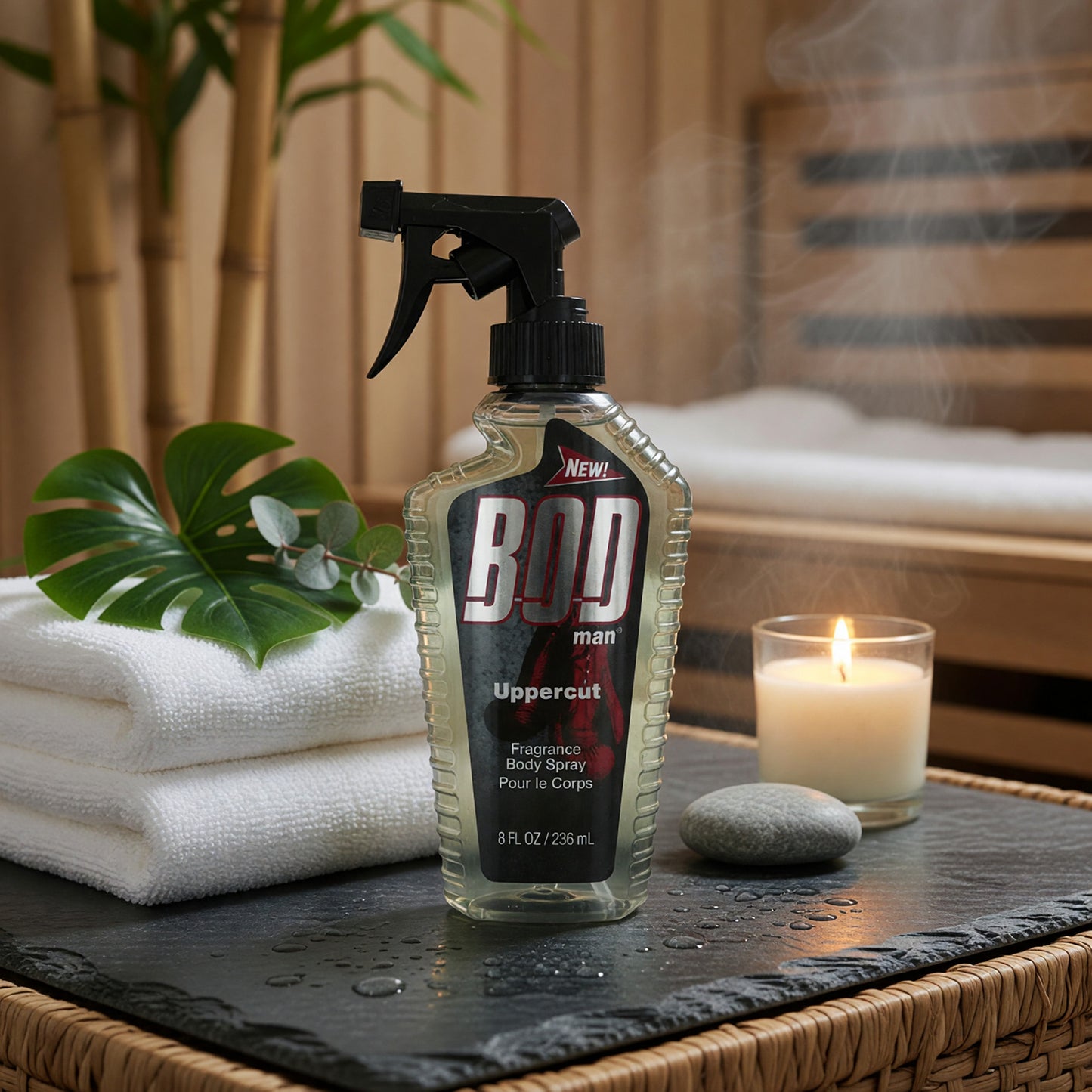 Bod Man Uppercut by Parfums De Coeur, 8 oz Frgrance Body Spray for Men