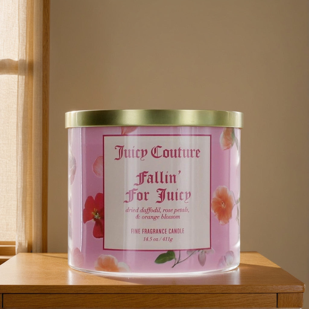 Juicy Couture 14.5 oz Soy Wax Blend 3 Wick Candle - Fallin' For Juicy