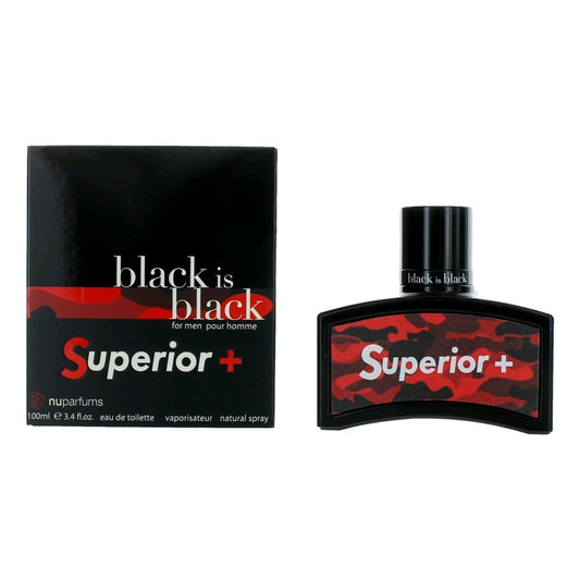 Black is Black Superior by Nu Parfumes, 3.4 oz EDT Spray for Men