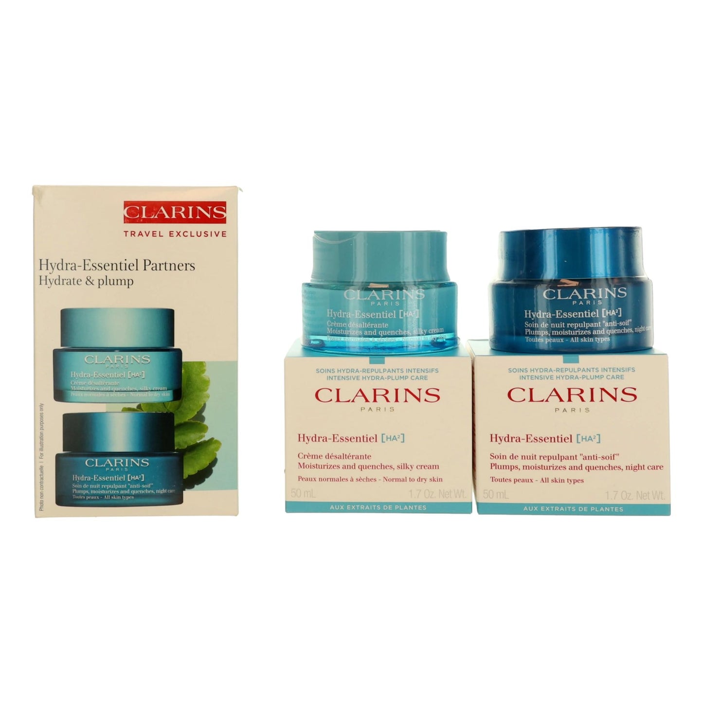 Clarins Hydra-Essentiel Partners by Clarins, 2 Piece Set