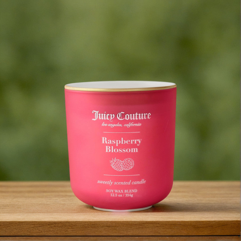Juicy Couture 12.5 oz Fine Fragrance Candle - Raspberry Blossom 
