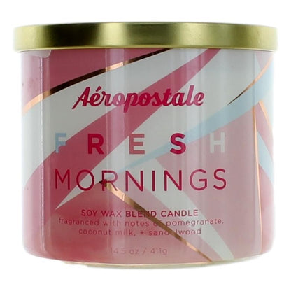 Aeropostale 14.5 oz Soy Wax Blend 3 Wick Candle - Fresh Mornings - Fresh Mornings