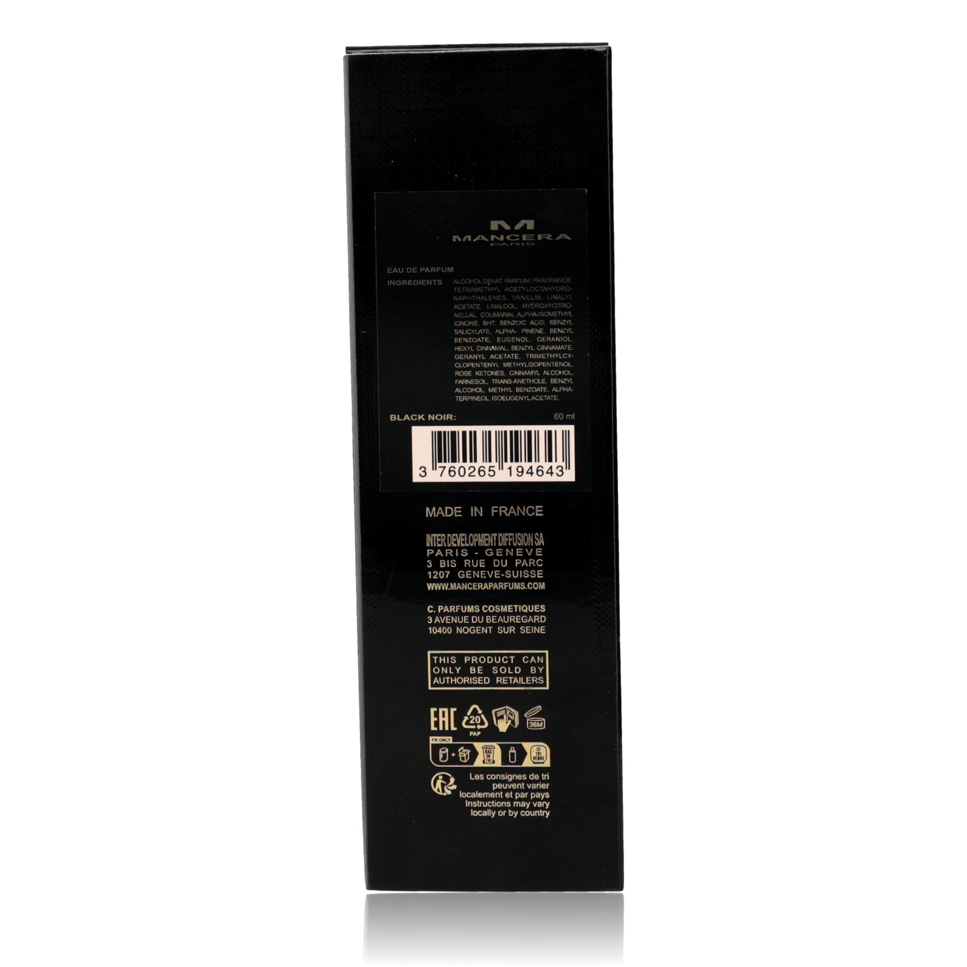 Mancera Black Noir by Mancera, 2 oz EDP Spray for Unisex