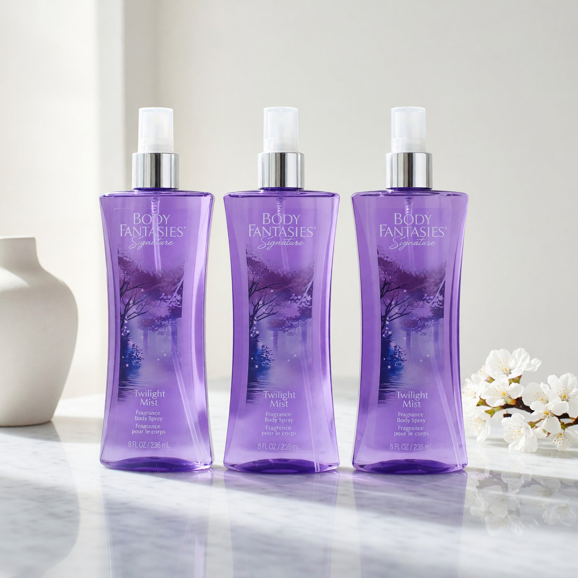 Twilight Mist by Body Fantasies, 3 Pack 8oz Fragrance Body Spray women