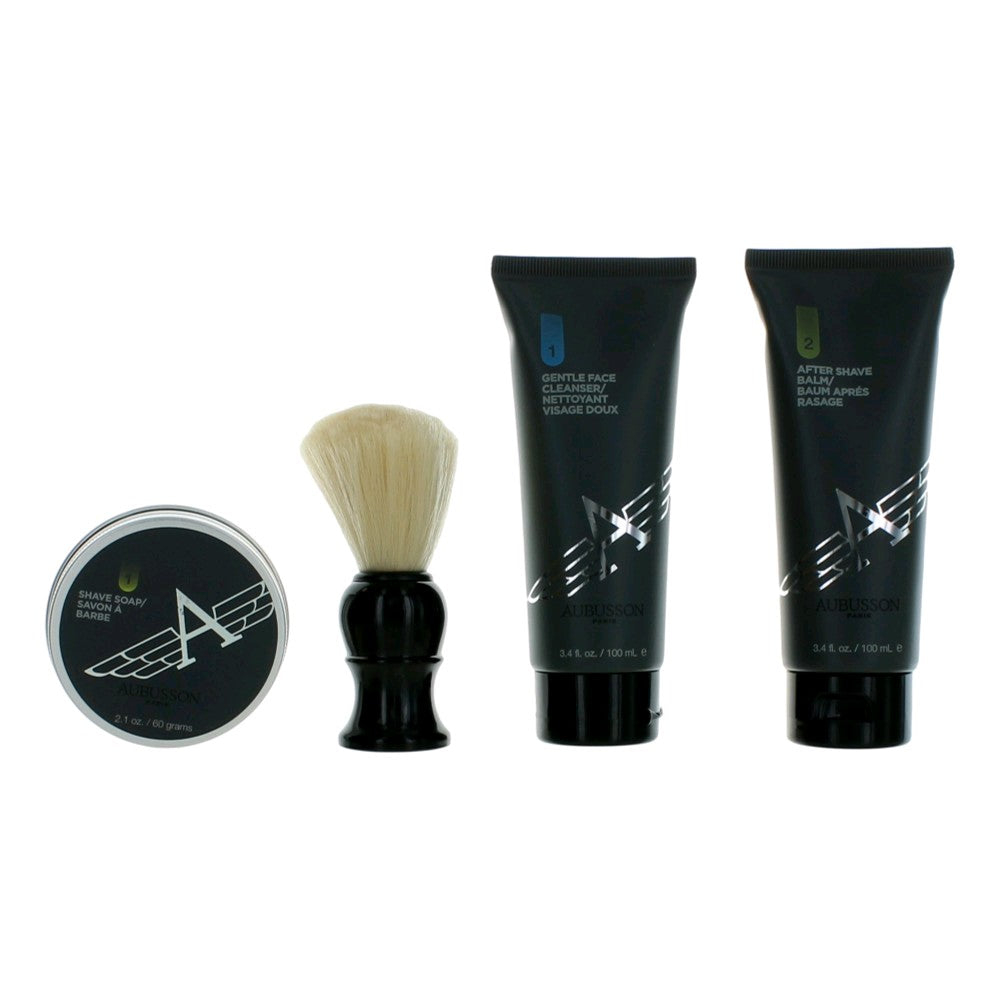 Cruiser by Aubusson, 4 Piece Grooming Advanced Shave Set for Men
