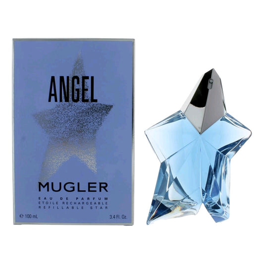 Angel by Thierry Mugler, 3.4 oz EDP Spray Refillable Star for Women