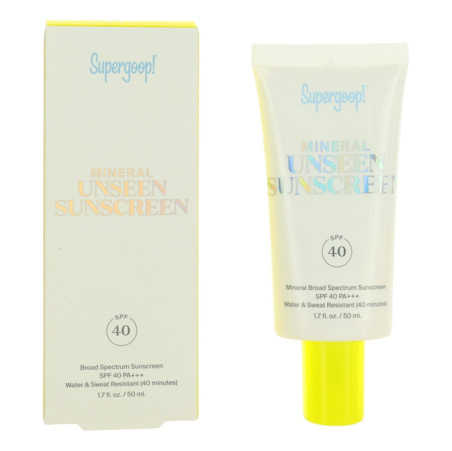Supergoop Mineral Unseen Sunscreen by Supergoop, 1.7oz Sunscreen SPF40