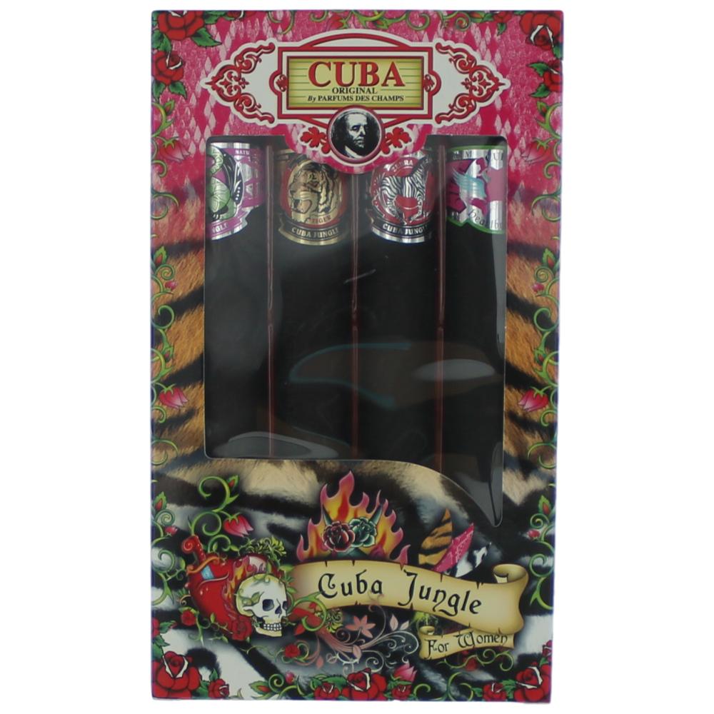 Cuba Original by Cuba, 4 Piece Gift Set for Women (Jungle)