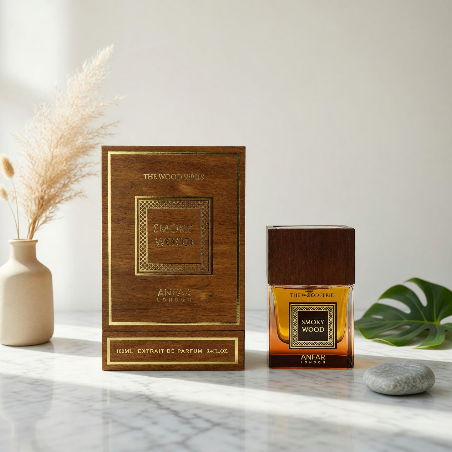The Wood Series Smoky Wood by Anfar, 3.4oz Extrait de Parfum Spray men