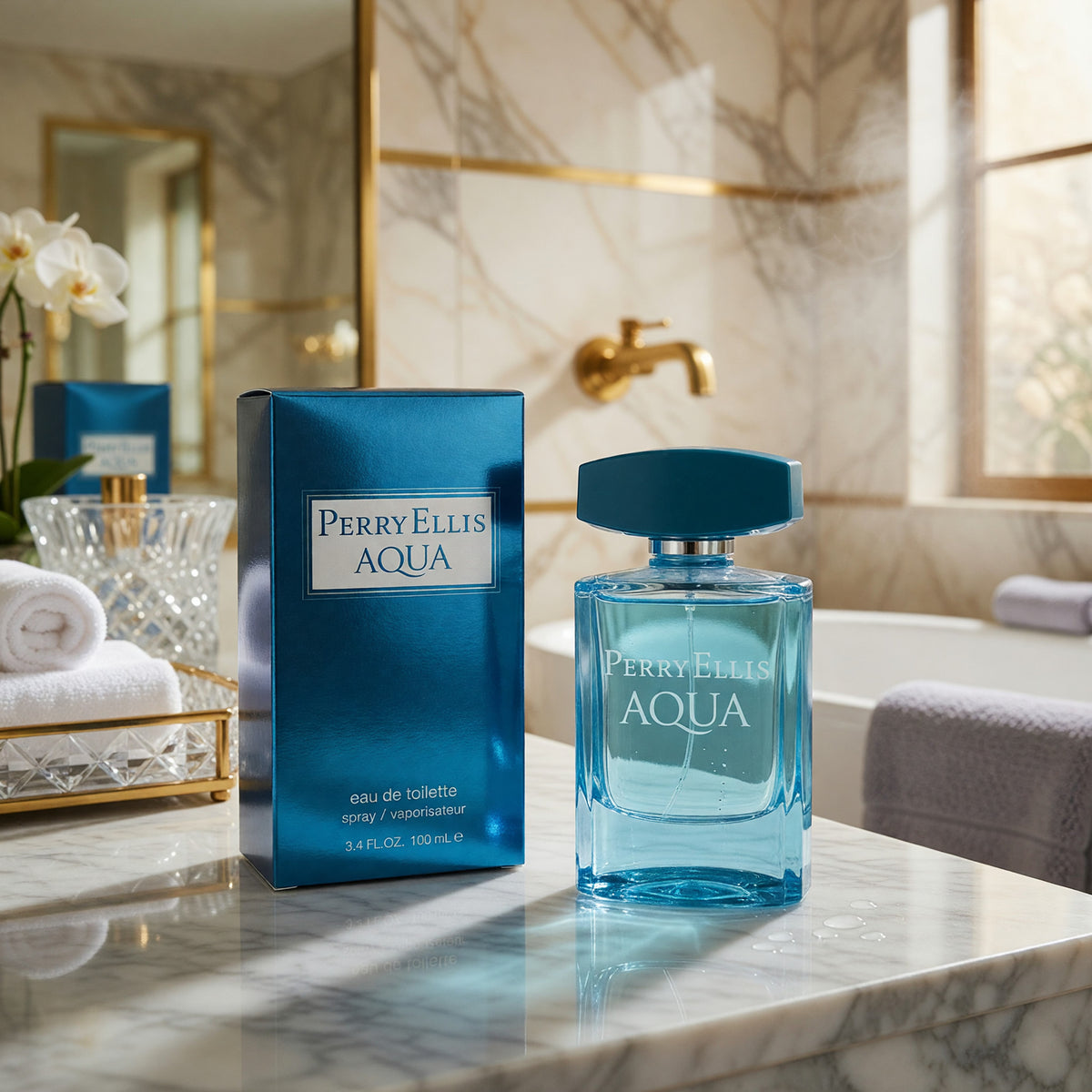 Perry Ellis Aqua by Perry Ellis, 3.4 oz EDT Spray for Men