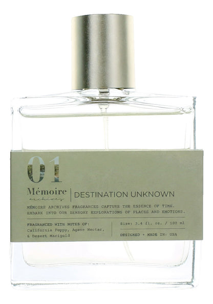 Destination Unknown by Memoire Archives, 3.4 oz EDP Spray for Unisex
