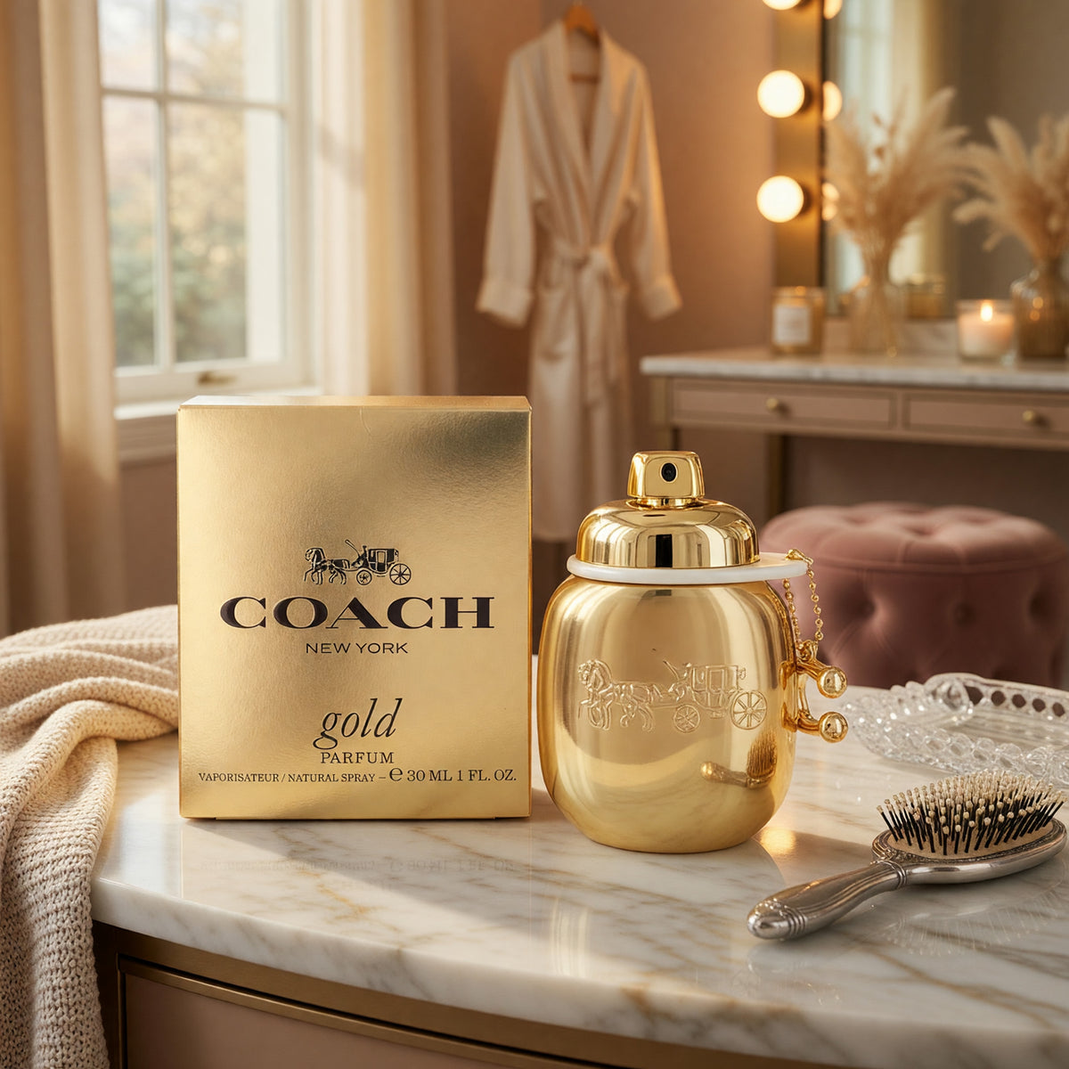 Coach Gold Parfum by Coach, 1 oz Parfum Spray for Women