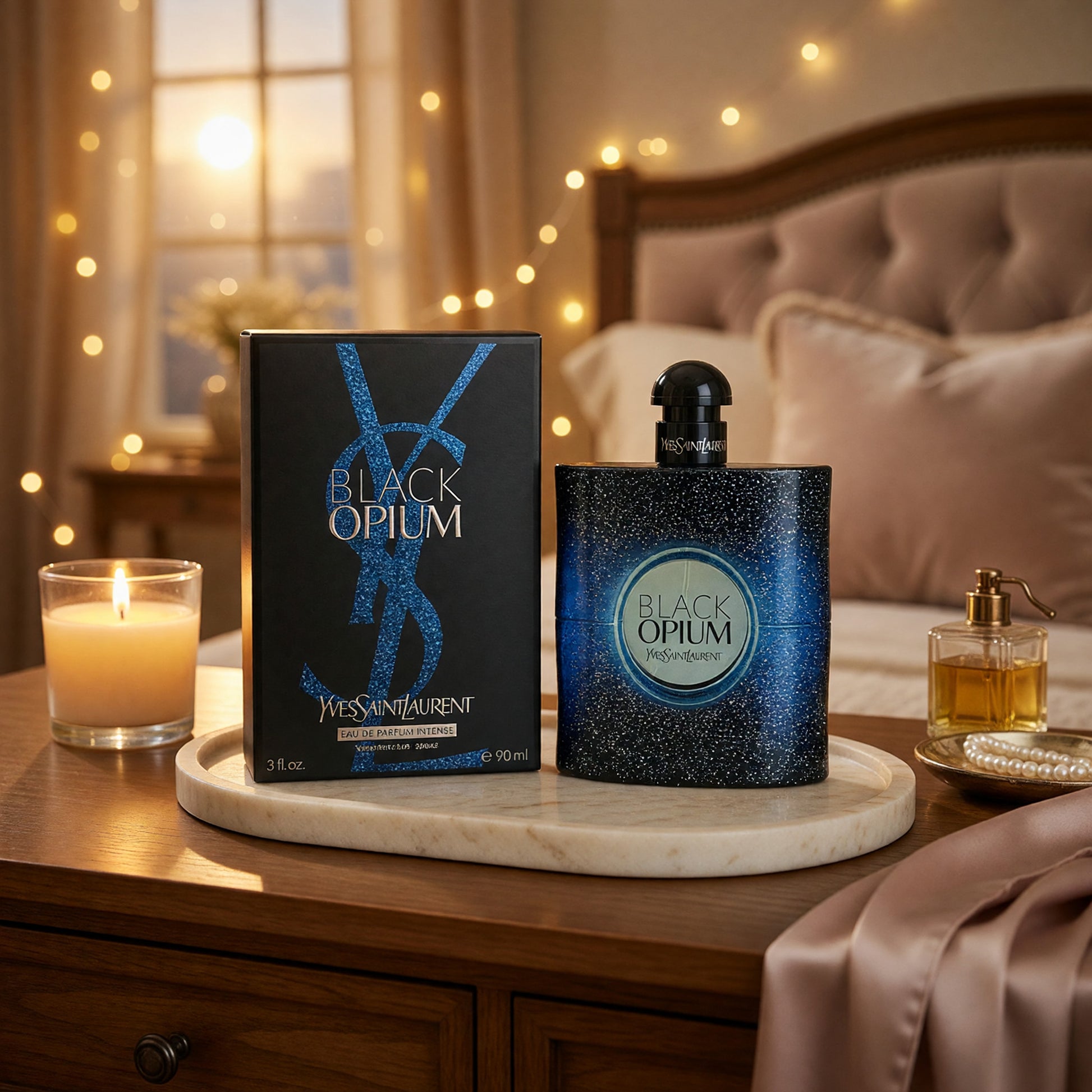 Black Opium by Yves Saint Laurent, 3 oz EDP Intense Spray for Women