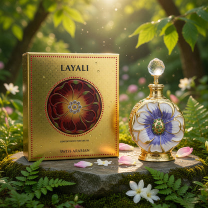 Layali by Swiss Arabian, 0.5 oz Concentrated Perfume Oil for Women