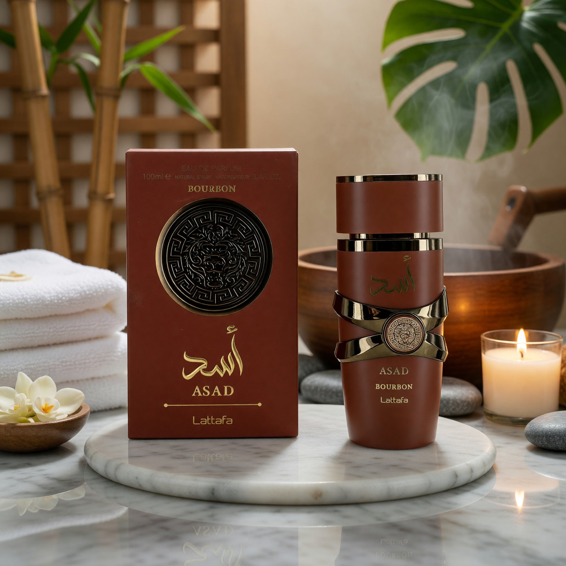 Asad Bourbon by Lattafa, 3.4 oz EDP Spray for Men