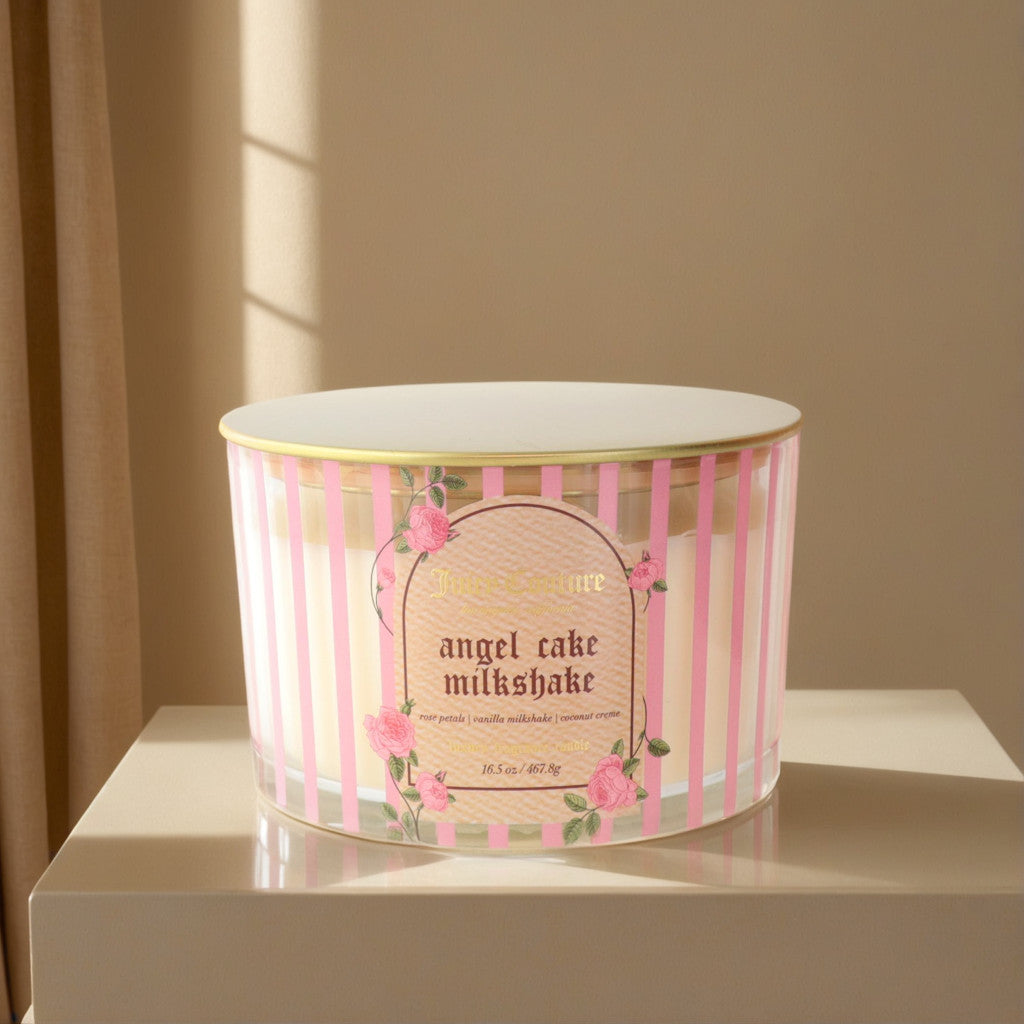 Juicy Couture 16.5oz Soy Wax Blend 3 Wick Candle - Angel Cake Milkshake