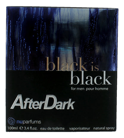 Black Is Black After Dark by NuParfums, 3.4 oz EDT Spray for Men