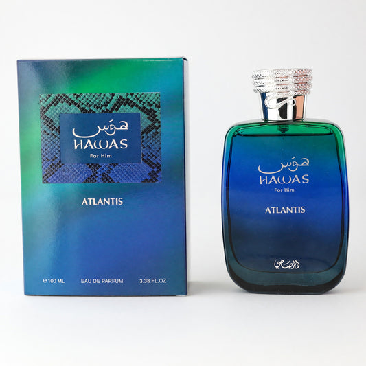 Hawas Atlantis by Rasasi, 3.3 oz EDP spray for Men 
