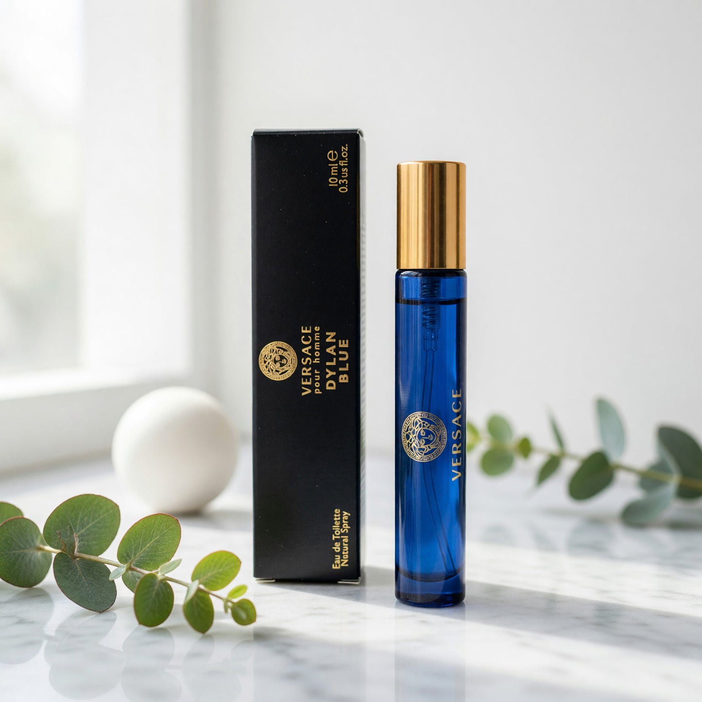 Versace Pour Homme Dylan Blue by Versace, 0.3oz EDT Travel Spray men