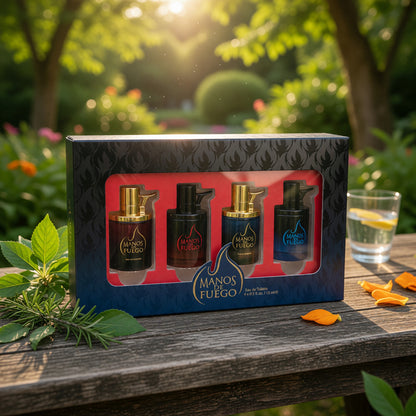 Manos De Fuego by Manos De Fuego, 4 Piece Coffret for Men