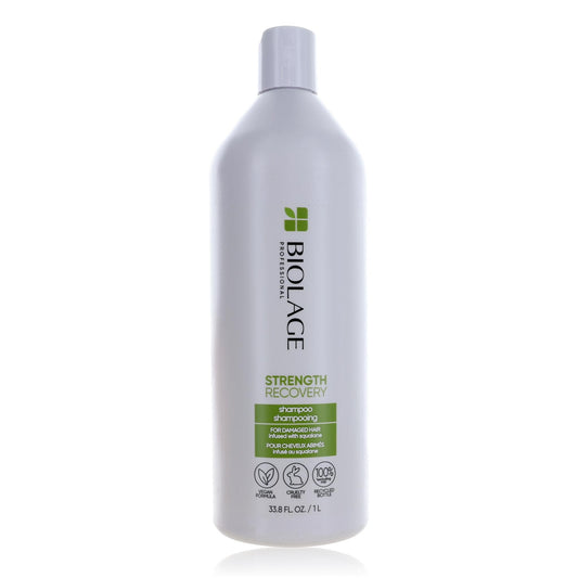 Biolage Strength Recovery Shampoo by Biolage, 1 Liter Shampoo for Damaged Hair