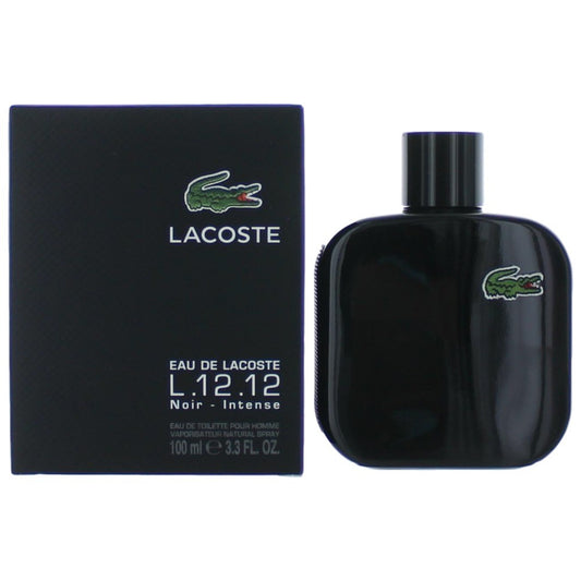 Lacoste L.12.12 Black Noir Intense by Lacoste, 3.3 oz EDT Spray men