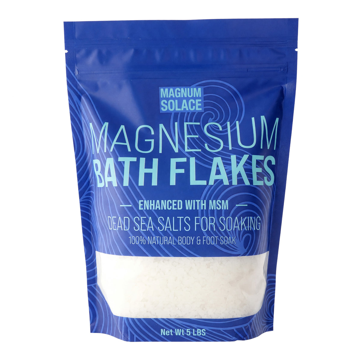 Magnesium Bath Flakes with MSM, 5 lbs Dead Sea Salts for Soaking