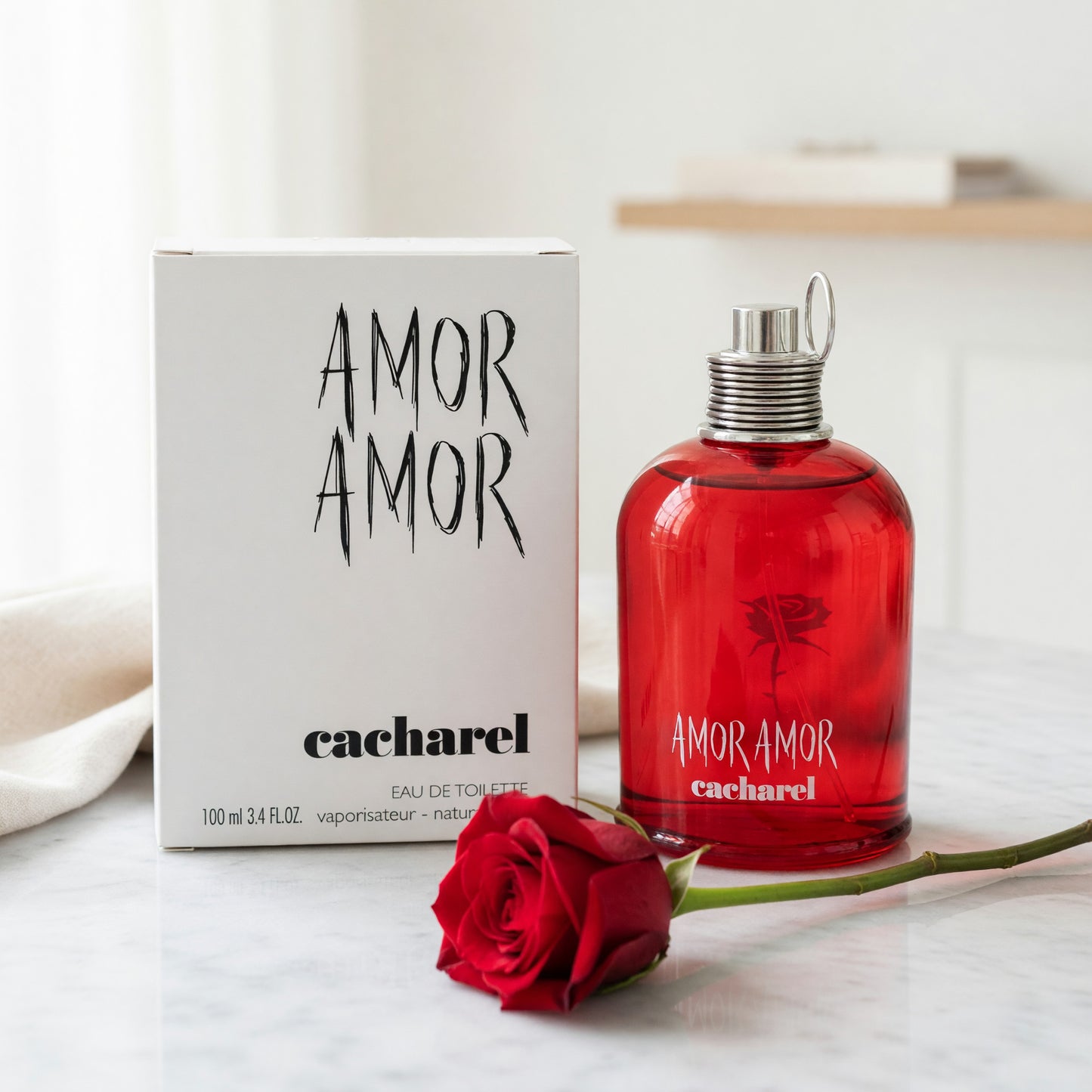 Amor Amor by Cacharel, 3.4 oz EDT Spray for Women Tstr 