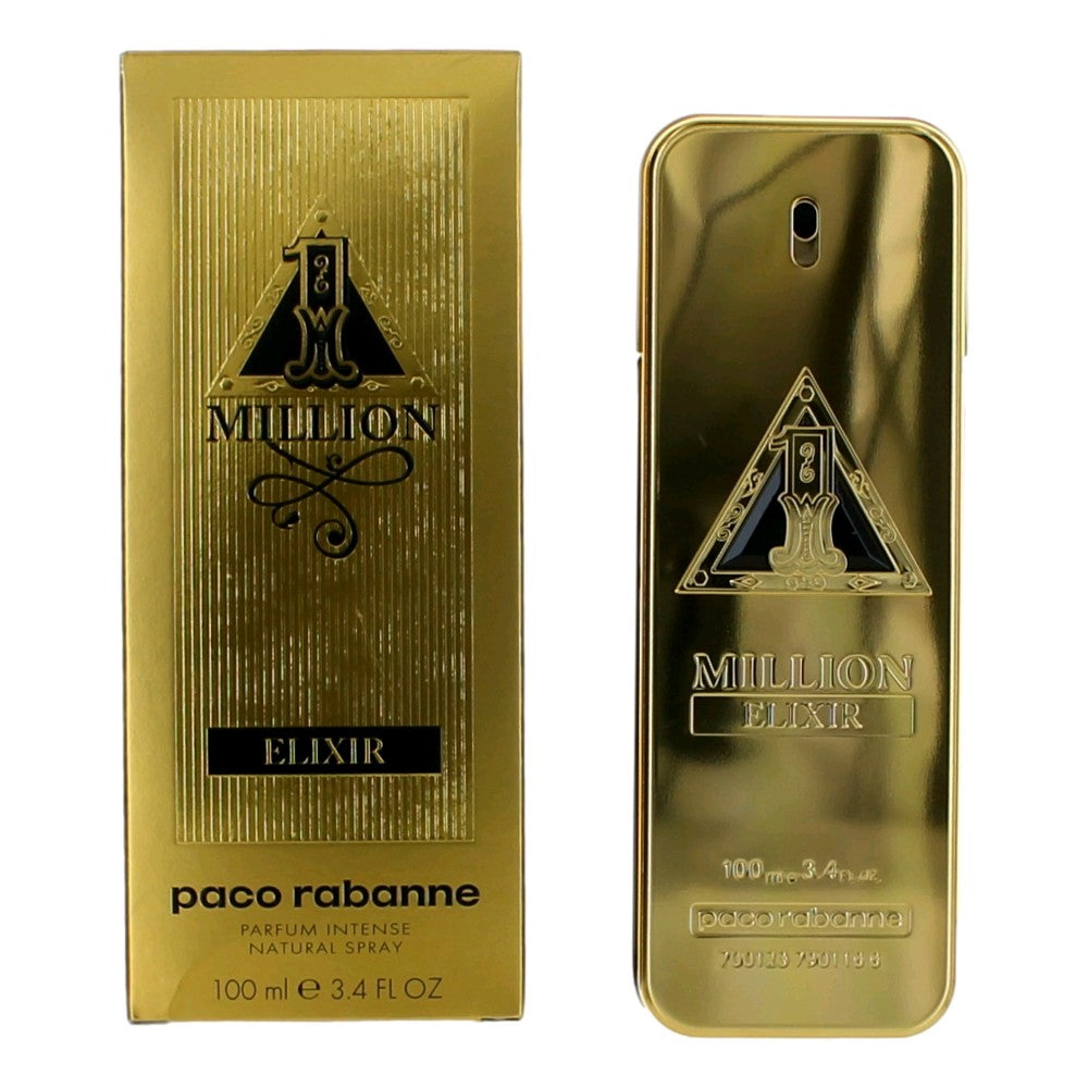 1 Million Elixir by Paco Rabanne, 3.4 oz Parfum Intense Spray for Men