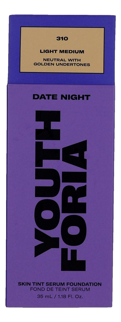 Date Night by Youthforia, 1.18oz Skin Tint Serum Foundation - 310 Light Medium  - 310 Light Medium