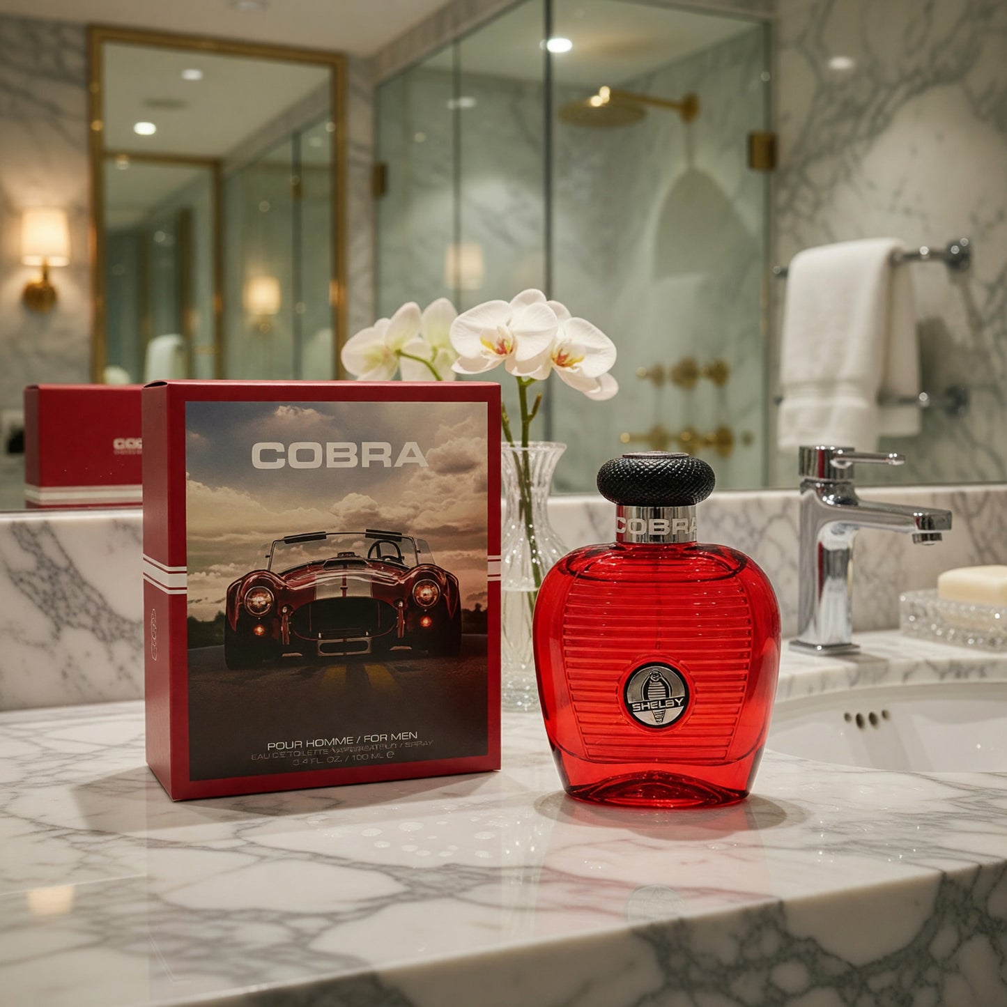 Cobra Red by Carroll Shelby, 3.4 oz EDT Spray for Men