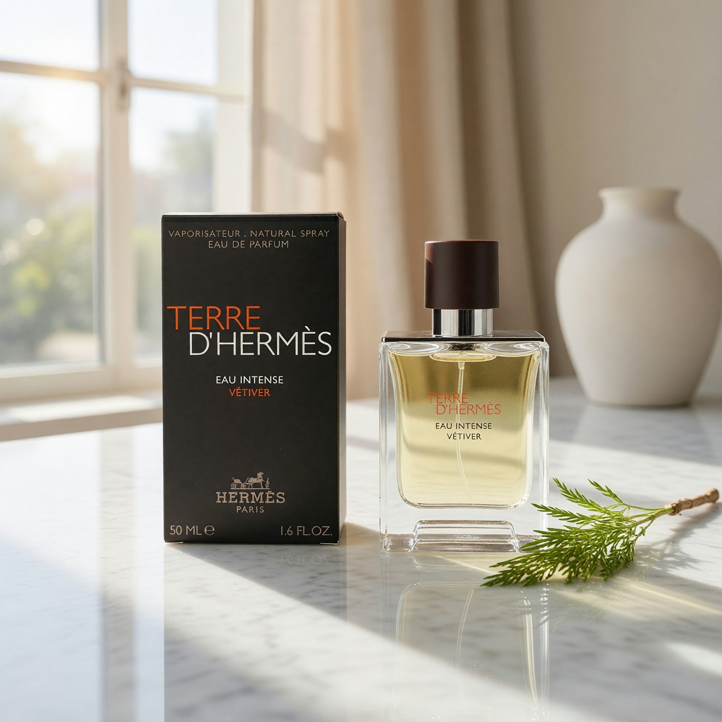 Terre D'Hermes Eau Intense Vetiver by Hermes, 1.6 oz EDP Spray for Men